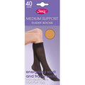 Nude - Front - Silky Womens-Ladies Support Flight Socks (1 Pair)