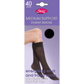 Black - Front - Silky Womens-Ladies Support Flight Socks (1 Pair)