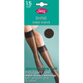 Barely Black - Front - Silky Womens-Ladies Shine Knee Highs (1 Pair)