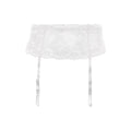 White - Front - Silky Womens-Ladies Wide Lace Suspender Belt (1 Pair)