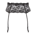 Black - Front - Silky Womens-Ladies Wide Lace Suspender Belt (1 Pair)