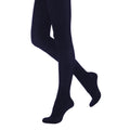 Navy - Front - Silky Womens-Ladies 300 Denier Appearance Fleece Tights (1 Pair)