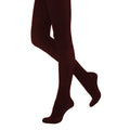Wine - Front - Silky Womens-Ladies 300 Denier Appearance Fleece Tights (1 Pair)