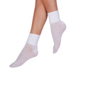 White - Back - Silky Mens Dance Short Socks (1 Pair)