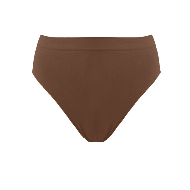 Dark Nude - Front - Silky Girls Dance Seamless High Cut Brief (1 Garment)