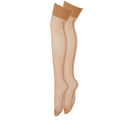 Natural - Back - Silky Womens-Ladies Smooth Knit Backseam Stockings (1 Pair)