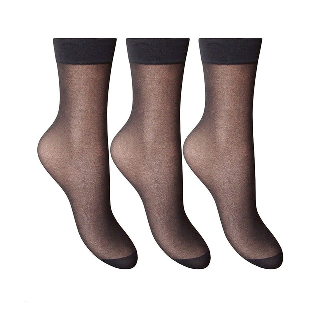 Diamond - Front - Joanna Gray Womens-Ladies Anklets (3 Pairs)