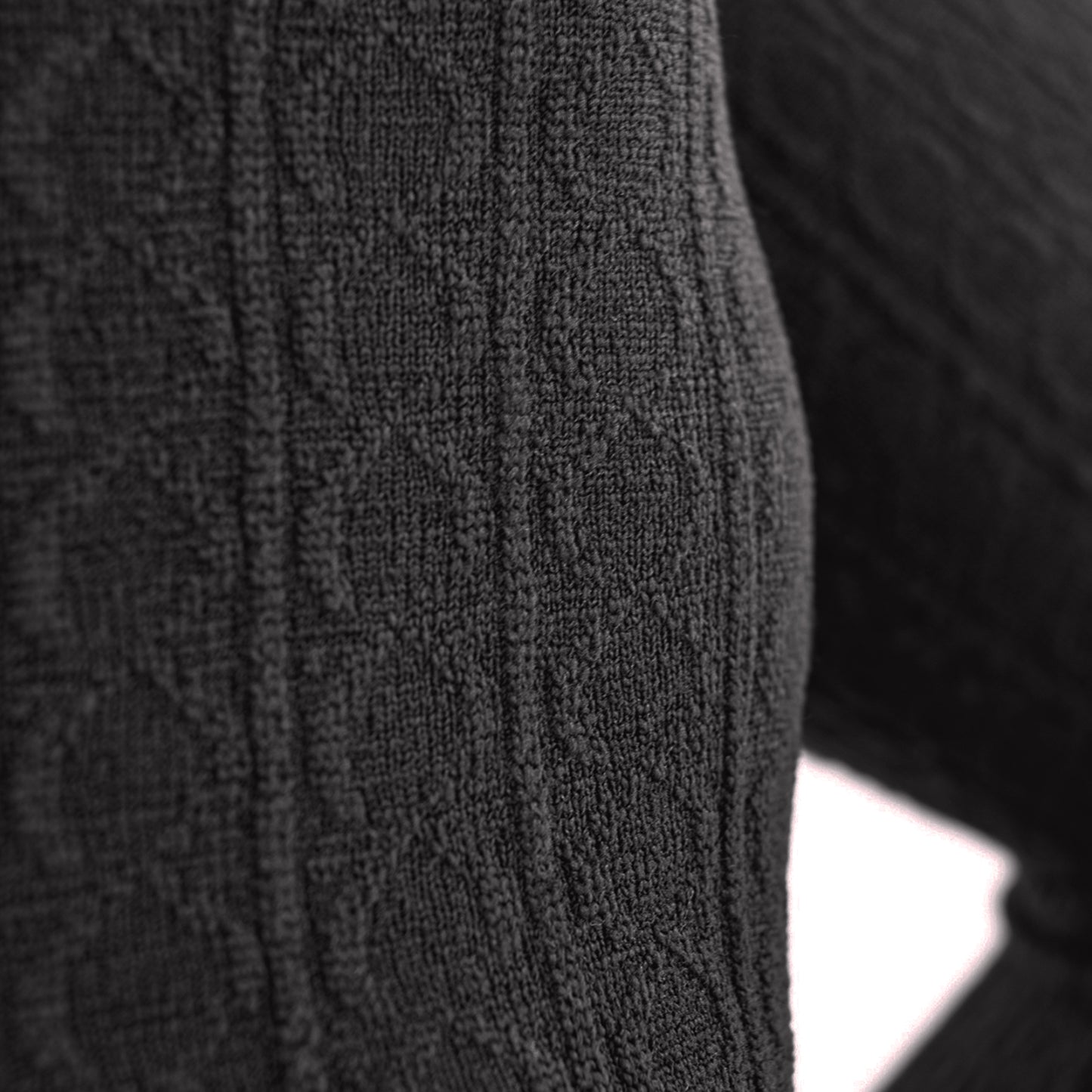 Black - Back - Couture Womens-Ladies Fashion Cable Fleece Tights (1 Pair)