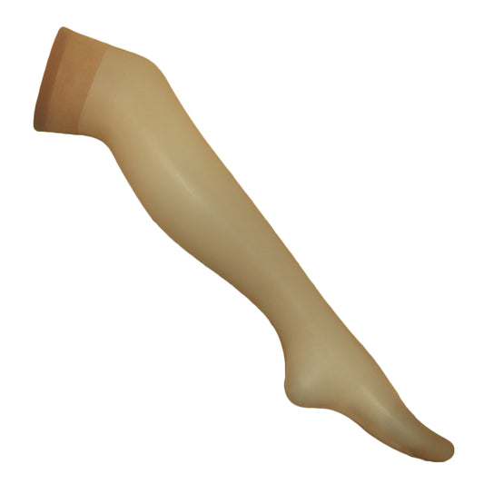 Natural Tan - Front - Silky Womens-Ladies Glossy Knee Highs (2 Pairs)