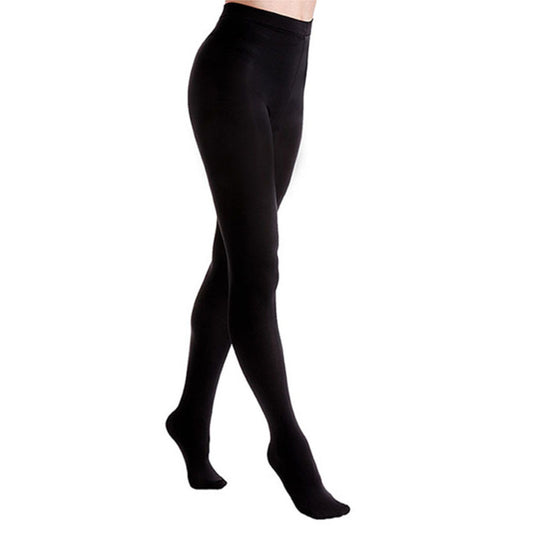 Black - Front - Couture Womens-Ladies Fleece Lined Tights