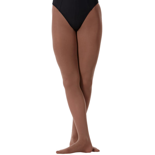 Mocha Brown - Front - Silky Dance Girls High Performance Convertible Toe Dance Tights