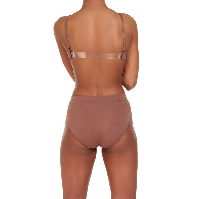 Dark Nude - Back - Silky Dance Womens-Ladies Clear Back Padded Bra