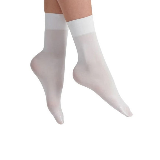 White - Back - Silky Dance Womens-Ladies Essentials Ballet Socks