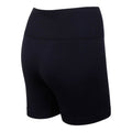 Black - Back - Silky Womens-Ladies Plain Active Shorts