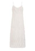 White - Front - Girls On Film Womens-Ladies Goulding Fringe Cami Dress
