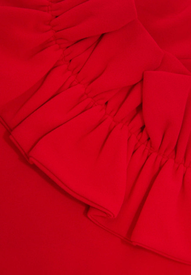 Red - Lifestyle - Girls On Film Womens-Ladies Halcyon Frill Bandeau Dress