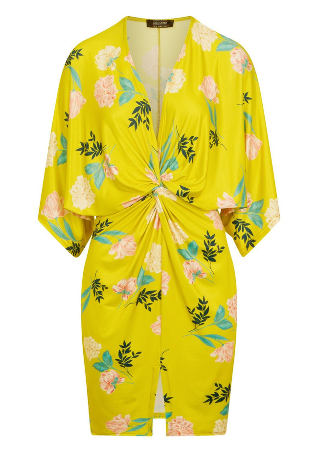 Multicoloured Floral - Front - Girls On Film Womens-Ladies Sia Knot Waist Shift Dress