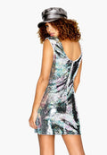 Silver - Lifestyle - Girls On Film Womens-Ladies Aion Metallic Sequin Dress