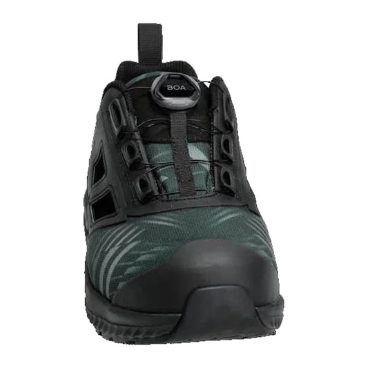 Forest Green-Black - Front - Mascot Mens Logo Safety Shoes