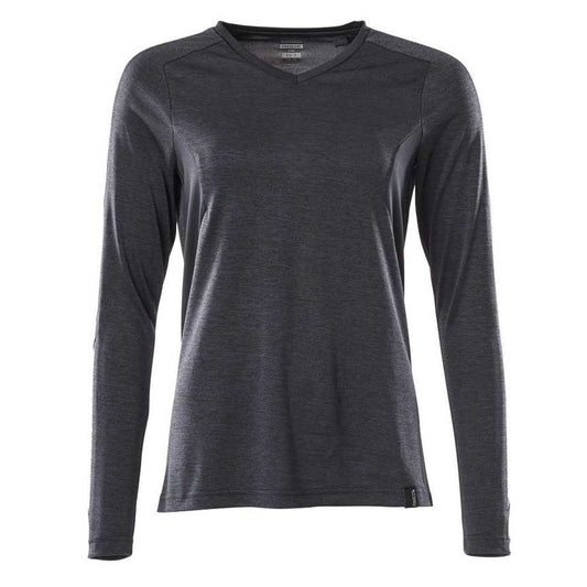 Dark Navy - Front - Mascot Womens-Ladies Accelerate Long-Sleeved T-Shirt