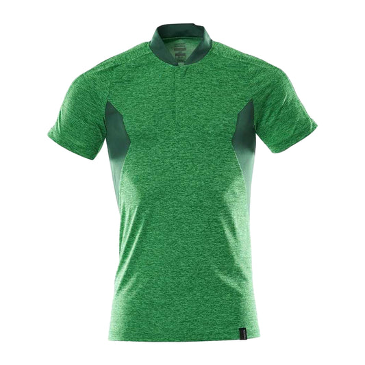 Grass Green-Green - Front - Mascot Mens Accelerate Polo Shirt