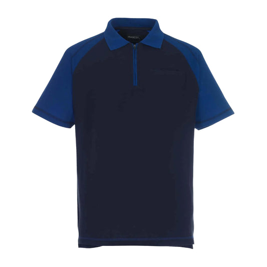 Navy-Royal Blue - Front - Mascot Mens Image Bianco Polo Shirt