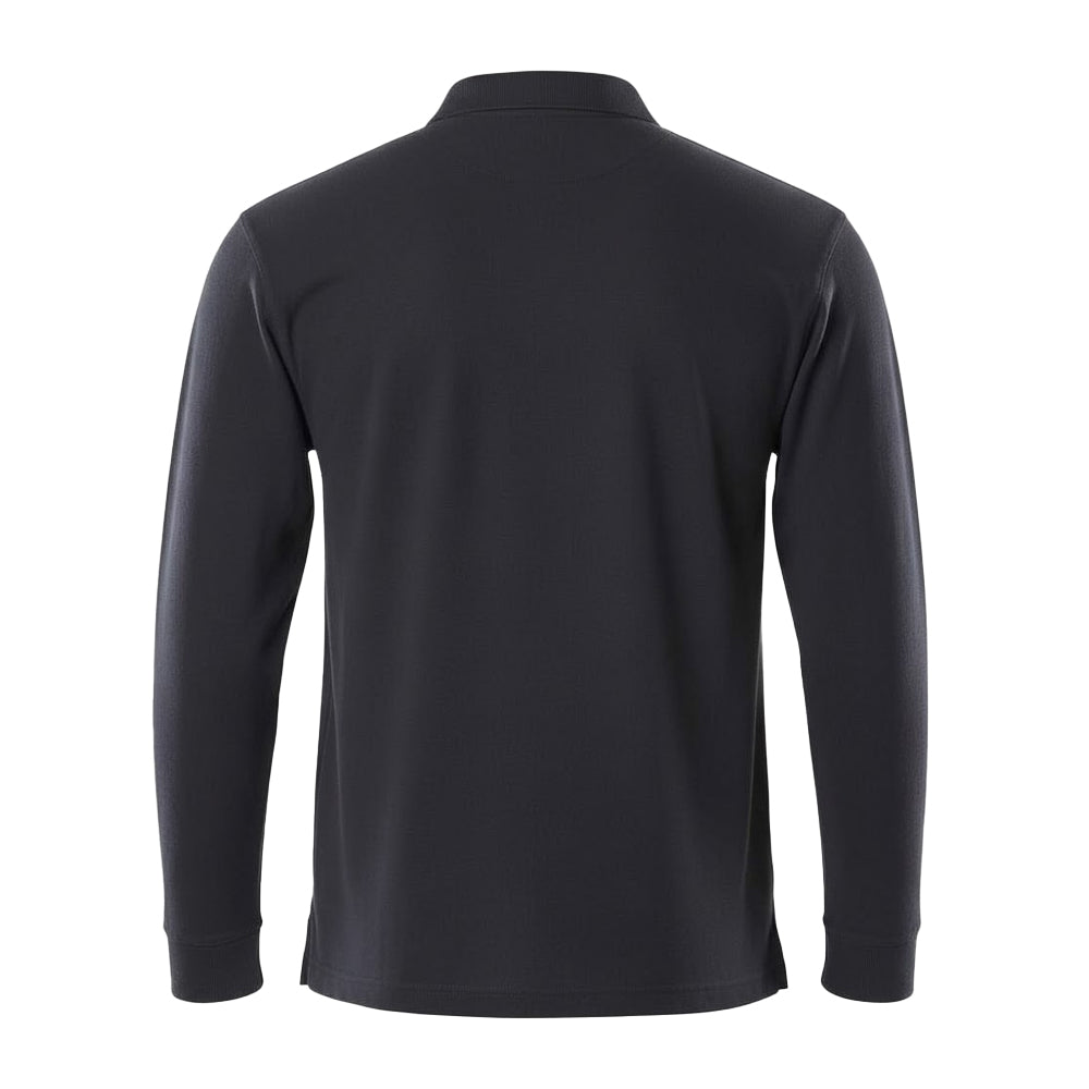 Graphite Blue - Back - Mascot Mens Crossover Manila Long-Sleeved Polo Shirt