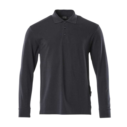 Graphite Blue - Front - Mascot Mens Crossover Manila Long-Sleeved Polo Shirt
