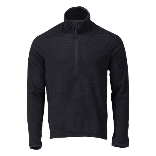 Dark Navy - Front - Mascot Mens Customised Microfleece Half Zip Jumper