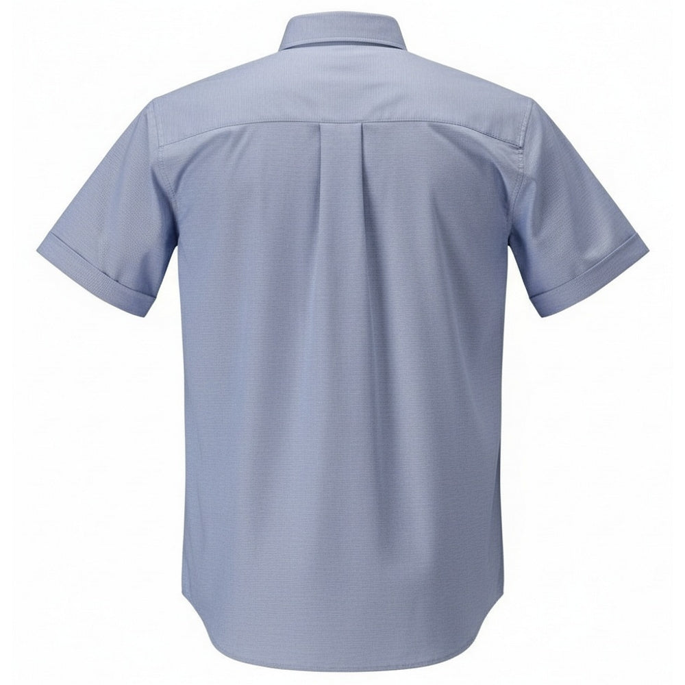 Light Blue - Back - Mascot Mens Frontline Oxford Short-Sleeved Shirt