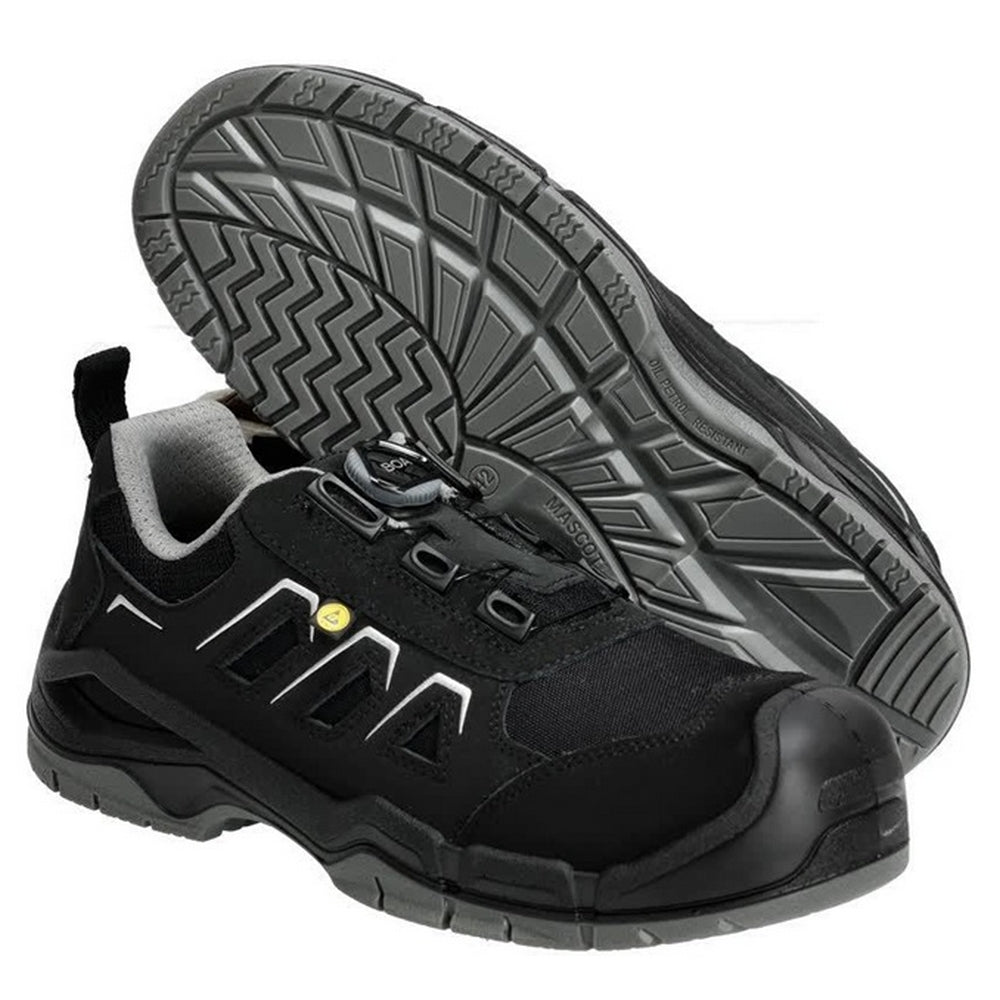 Black - Lifestyle - Mascot Mens Footwear Fit Manaslu Nubuck Safety Shoes