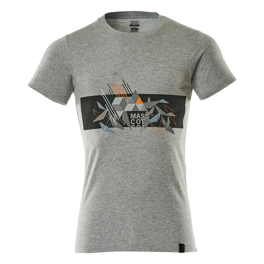 Grey-Hi Vis Orange - Front - Mascot Mens Accelerate Safe Round Neck T-Shirt