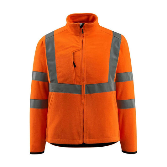 Hi Vis Orange - Front - Mascot Mens Safe Light Mildura High-Vis Fleece Jacket