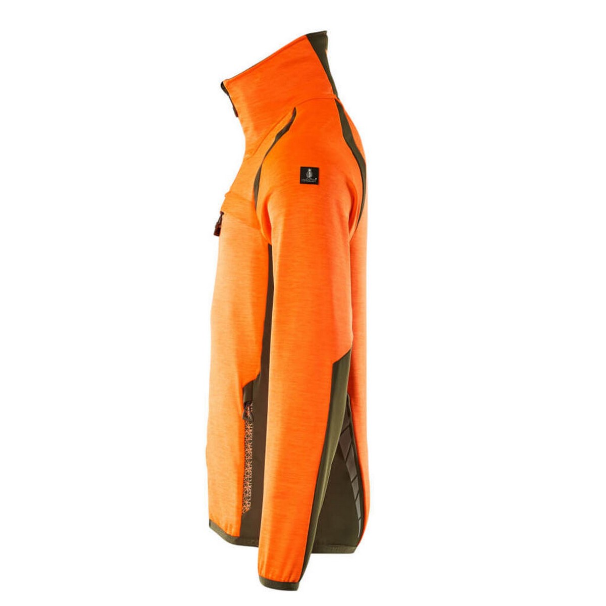 Hi Vis Orange-Moss Green - Lifestyle - Mascot Mens Accelerate Safe Fleece Jacket