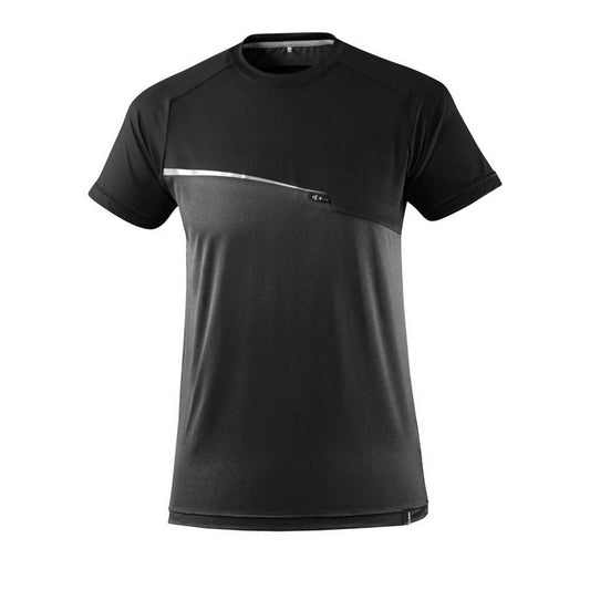 Black - Front - Mascot Mens Advanced Chest Pocket T-Shirt