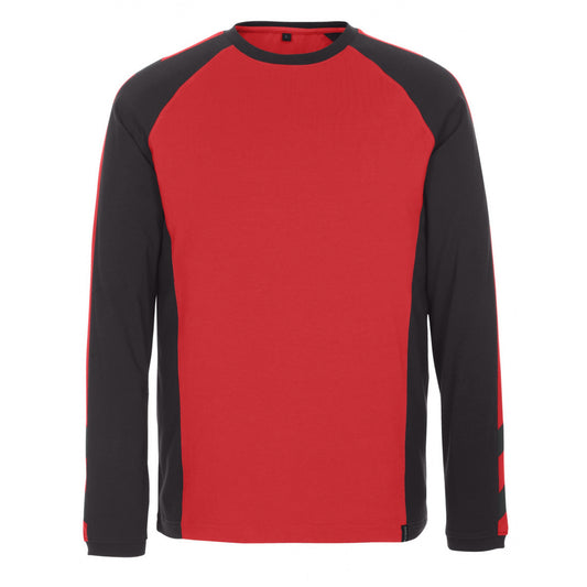 Red-Black - Front - Mascot Mens Unique Bielefeld Long-Sleeved T-Shirt