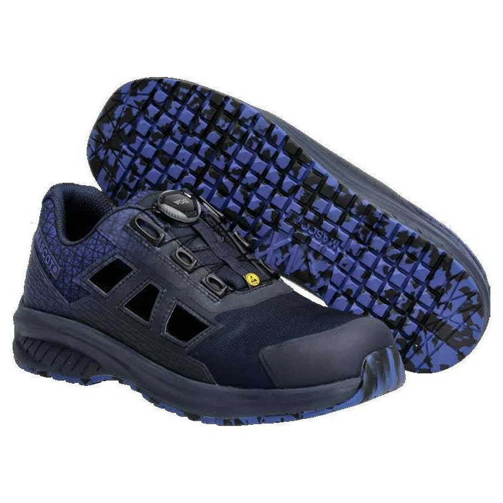 Dark Navy-Azure Blue - Lifestyle - Mascot Mens Footwear Accelerate Logo Safety Sandals