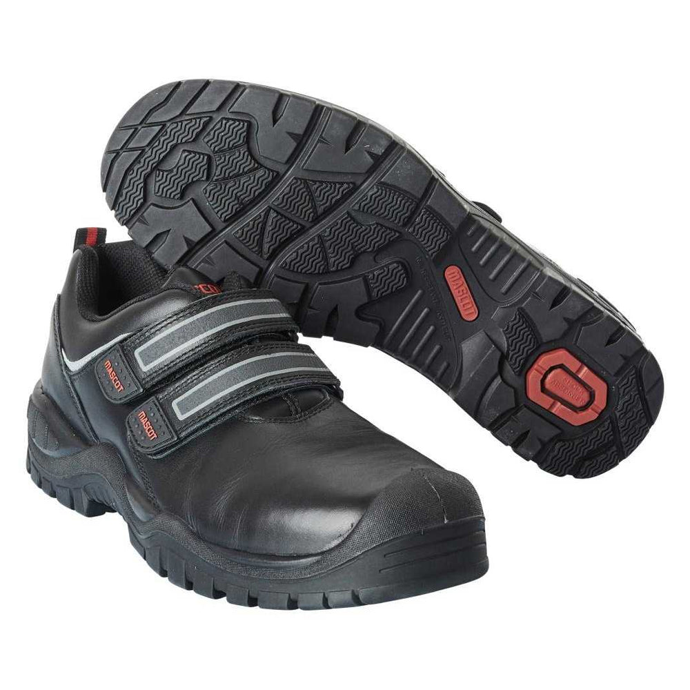 Black - Lifestyle - Mascot Mens Footwear Industry Leather Hook and Loop Safety Shoes