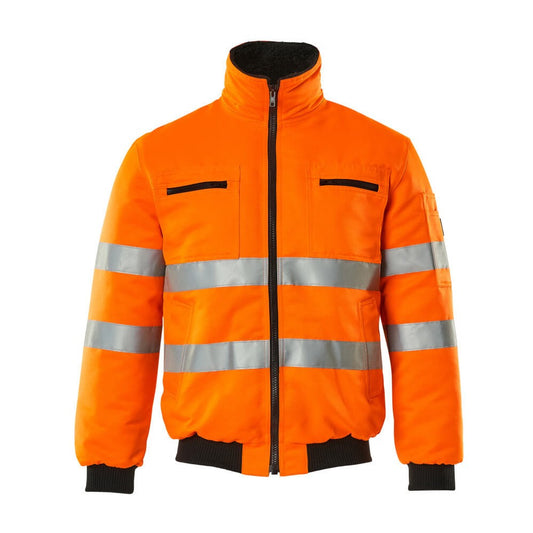 Hi Vis Orange - Front - Mascot Mens Safe Arctic Alaska Hi-Vis Pilot Jacket