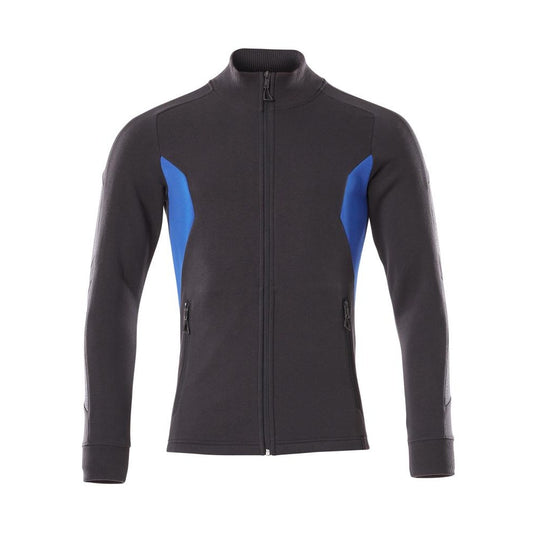 Dark Navy-Azure Blue - Front - Mascot Mens Accelerate Zipped Modern Jacket