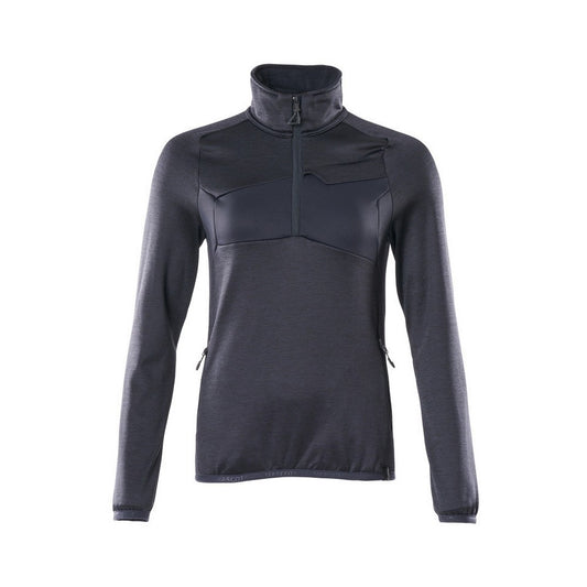 Dark Navy - Front - Mascot Womens-Ladies Accelerate Plain Fleece Half Zip Jumper