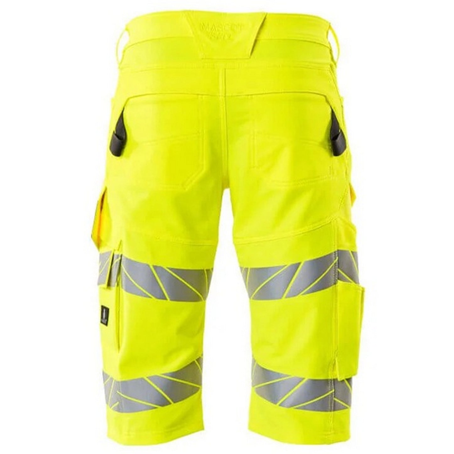 Hi Vis Yellow - Back - Mascot Mens Accelerate Safe Long Length Work Shorts