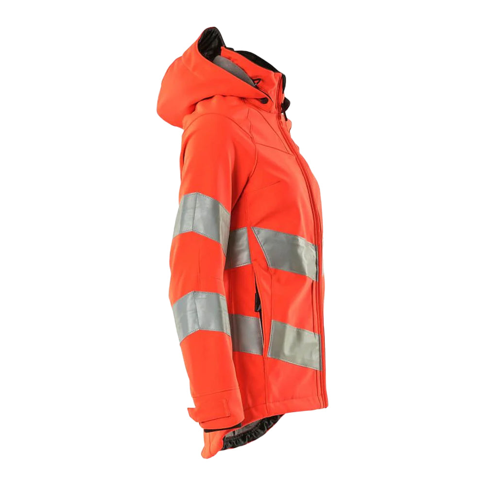 Hi Vis Red - Side - Mascot Womens-Ladies Safe Supreme Hi-Vis Soft Shell Jacket