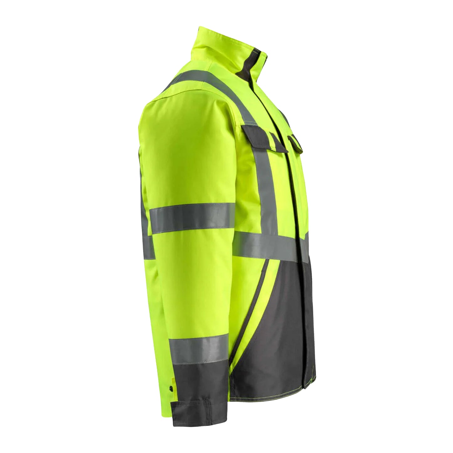 Hi Vis Yellow-Dark Anthracite - Side - Mascot Mens Safe Light Penrith Hi-Vis Jacket