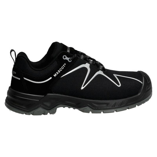 Black-Silver - Front - Mascot Womens-Ladies Footwear Flex Safety Shoes