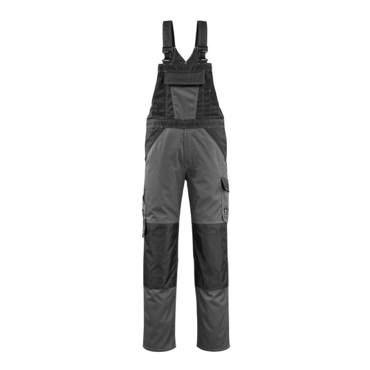 Dark Anthracite-Black - Front - Mascot Mens Light Leeton Knee Pad Pockets Bib And Brace Trouser
