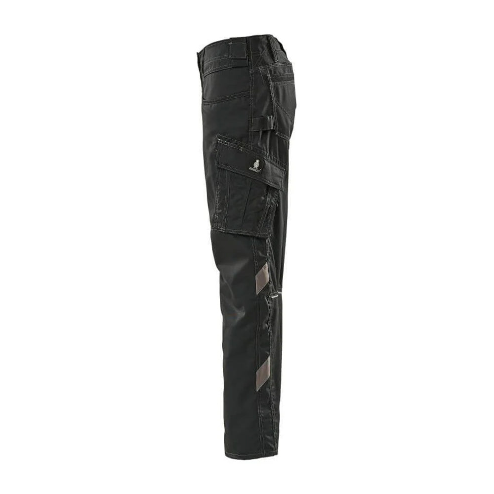 Black - Side - Mascot Womens-Ladies Unique Regular Work Trousers