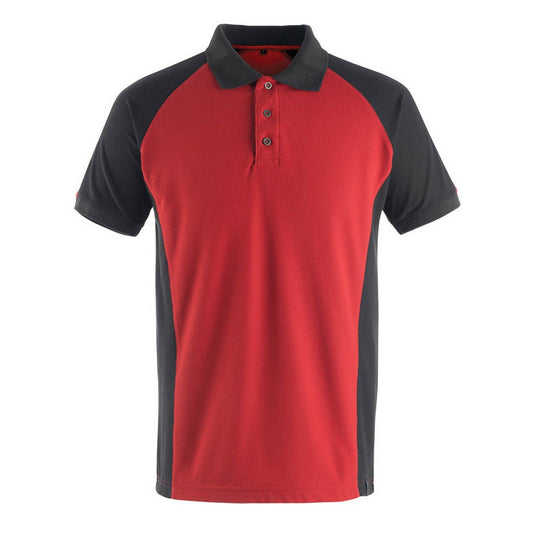 Red-Black - Front - Mascot Mens Bottrop Unique Polo Shirt