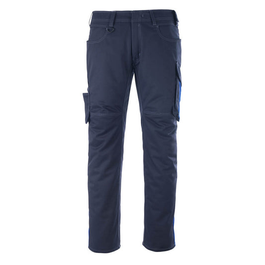 Dark Navy-Royal Blue - Front - Mascot Mens Unique Work Trousers
