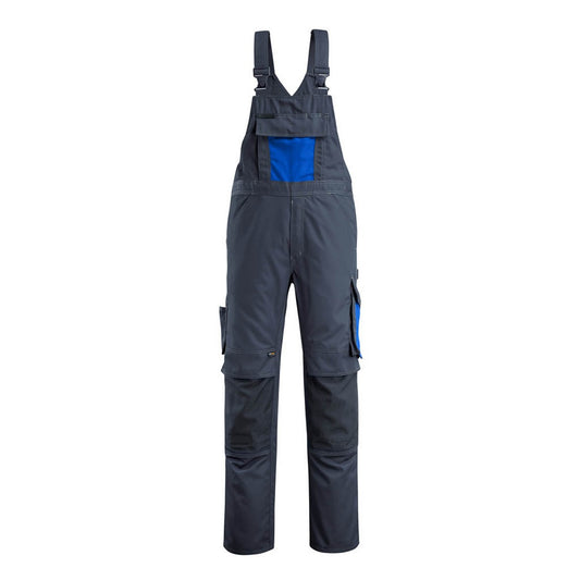 Dark Navy-Royal Blue - Front - Mascot Mens Augsburg Unique Bib And Brace Overall